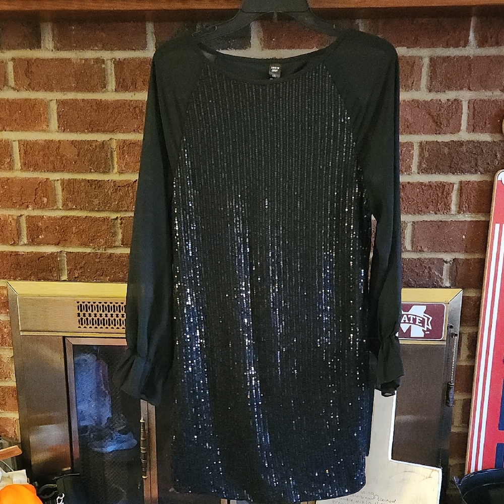 SHEIN Black Long Sleeve Dress